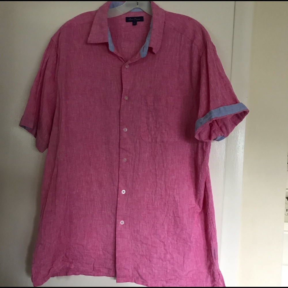 Alan Flusser ,XL ,men’s 55% linen,45% cotton shirt